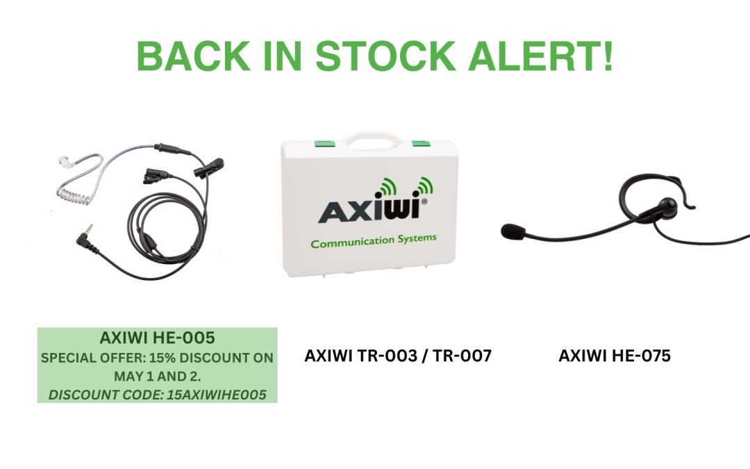 Back in Stock Alert and discount on the AXIWI HE-005